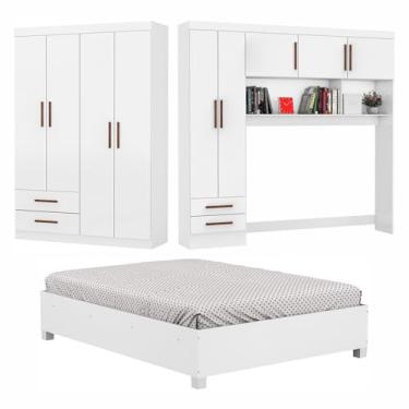 Imagem de Carioca Móveis - Guarda-Roupa Casal Modulado com Cama Hércules 9 Portas 4 Gavetas