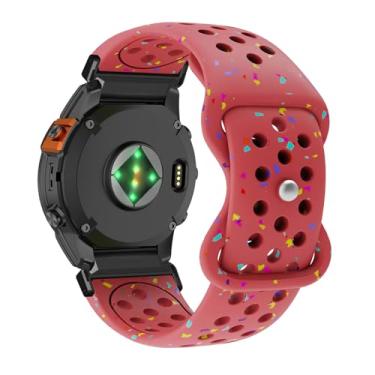 Imagem de Pulseiras Compatíveis com Garmin Fenix 5X GPS/Fenix 5X Puls, Pulseira Esportiva Respirável de Silicone Macio Pulseira de Substituição para Garmin Fenix 5X GPS/Fenix 5X Puls para Mulheres e Homens (11)