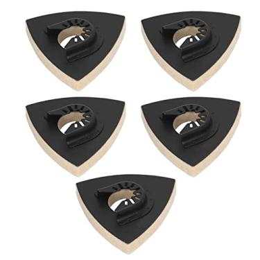 Imagem de Almofada de Polimento de lã, Base de Liga de Aço, Almofada de Polimento de Feltro Triangular, Compatível Com a Maioria das Ferramentas Elétricas para Ferramenta Oscilante