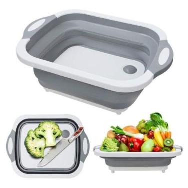 Imagem de Tábua De Corte Alimento Multifuncional Retrátil 3 Em 1 - AIH BRASIL