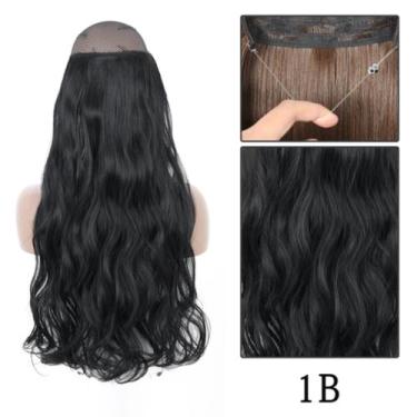Imagem de Aplique Magico Fio Invisível Ondulado 65cm 150gr - Gm hair, Preto