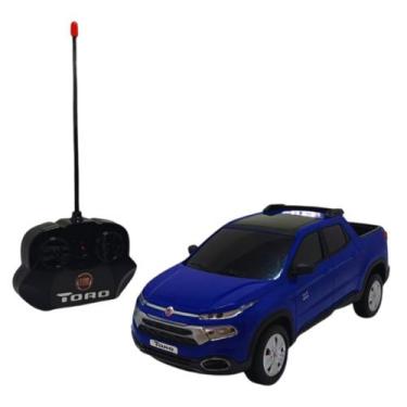 Imagem de Carrinho De Controle Remoto Fiat Toro Recarregável  Cks, Azul