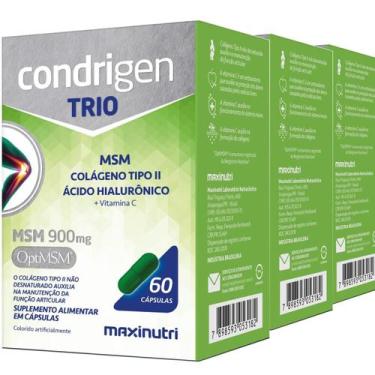 Imagem de Kit 3 MSM Colágeno Tipo 2 Ácido Hialurônico com Vitamina C 900mg Condr