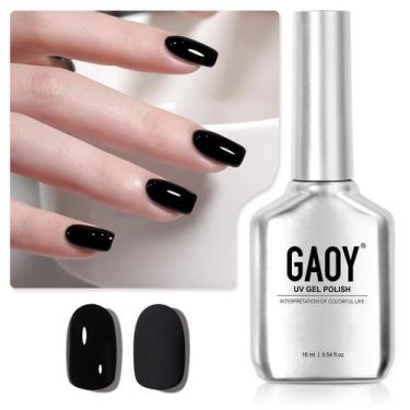 Imagem de Verniz em Gel GAOY Black 16ml - Soak Off UV/LED