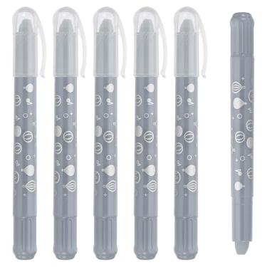 Imagem de PATIKIL Giz de cera de gel aquarela, 6 peças de giz de cera laváveis para colorir, desenhar, pintar, cinza