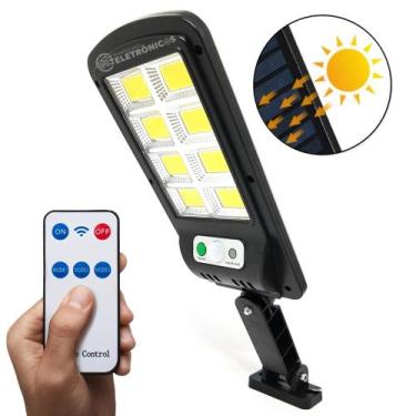 Imagem de Luminária Parede Solar 200w Bateria Grande Duração Ip66 Alta Potência 
