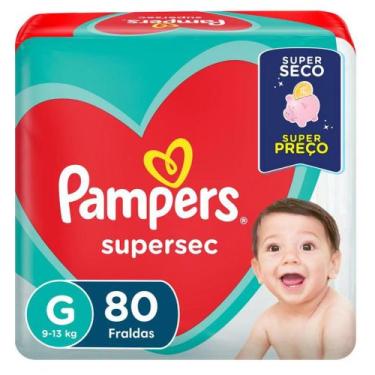 Imagem de Fraldas Pampers Supersec (Jumbo) - Tam G - 80  Tiras - OFERTA