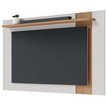 Imagem de Painel Para TV 70 Pol Extensível 180cm Lara C04 Off White Matte Freijó