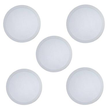 Imagem de Kit 5 Painéis Plafon Led de Sobrepor Modaza Redondo 24W, Branco 6500K