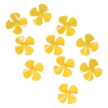 Imagem de 10pcs 60mm 4 Blades Hélice, Acessórios de Hélices de Barcos de Giro de Plástico, Com Orifício de 2 Mm, para Acessórios de Brinquedos de Brinquedo Diy Modelos de Carros de (Amarelo)