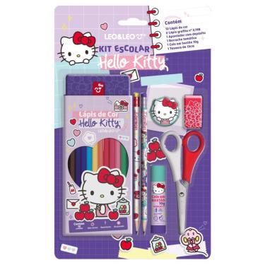 Imagem de Kit Lápis de Cor 12 Cores Hello Kitty - Leo&Leo