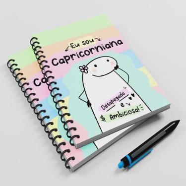 Imagem de Caderno Universitário 96fls Meme Flork Signo Capricorniana
