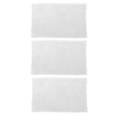 Imagem de Kit 3 Tapetes para Banheiro Bolinha Antiderrapante 38x58cm Microfibra 
