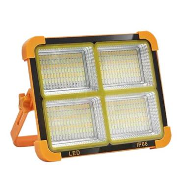 Imagem de Lanterna De Trabalho Recarregável, Iluminação Externa Portátil Com Suporte Para Atividades Ao Ar Livre, Lanterna Magnética com 2 Modos e Energia Solar para Campismo Quintal Jardim e Pesca