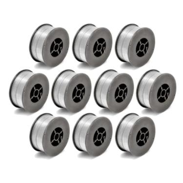 Imagem de Kit - 10 Arame Para Solda Mig Revestido Uso Sem Gás 0,8mm E71t-sg - Rolo 1kg - Galzer