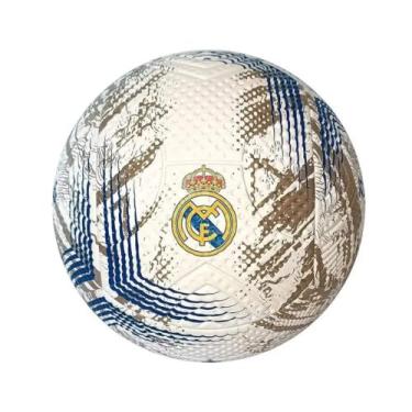 Imagem de Bola de Futebol Real Madrid Nº 5 PVC/PU Azul e Dourada Futebol e Magia