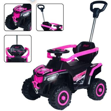 Imagem de Carrinho Infantil Quadriciclo Empurrador com luzes até 30Kg Aventura
