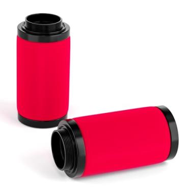 Imagem de BOGERDACK 2 cartuchos vermelhos de filtro de precisão de 0,01 mícron, 3,7 cm x 7,5 cm para kit de substituição de filtro para sistemas industriais de tratamento de água 3 e 4