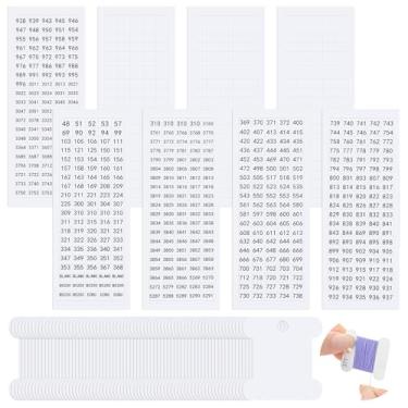 Imagem de Marspark 1300 peças de adesivos de número de fio dental conjunto de bobina de papelão com números em branco adesivos para embrulhar e armazenar costura bordado artesanal suprimentos de linha