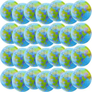 Imagem de Restroma Pacote Com 28 Bolas Infláveis De 16 Polegadas, Globo Terra Inflável, Praia A Granel Para Festas Na E Piscina