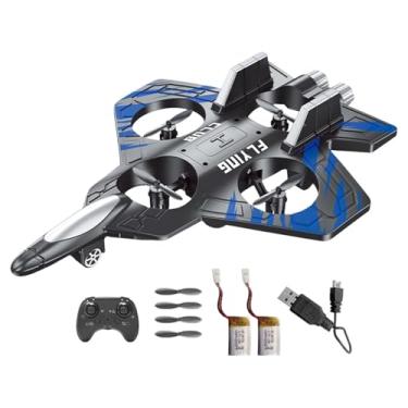 Imagem de Generic Avião de brinquedo de espuma com controle remoto, avião de brinquedo RC para crianças, para jardim, aniversário, Azul