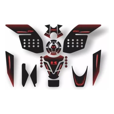 Imagem de Kit Resinado Tank Pad E Lateral Moto Ninja Kawasaki 300 19