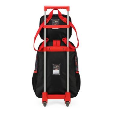 Imagem de Mochila Infantil de Rodas Hot Weels Preta 41x30x14 cm - Luxcel