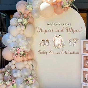Imagem de Decalque de fraldas e lenços umedecidos para chá de bebê