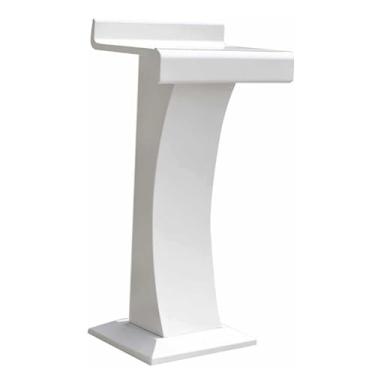 Imagem de Podiums Metal Podium Stand Stand Floor Podiums Podiums Recepção Desk with Edge Stopper Speaking Lectern for Company, Campus, Ceremonies, Eventos Lecterns