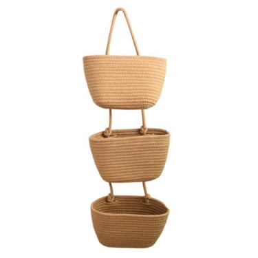 Imagem de Bothyi Cesta Suspensa Sobre a Porta, Cesta Suspensa de Parede, Bolsas de Armazenamento, Organizador de Porta Boho, Cestas de Berçário para Quarto de Berçário
