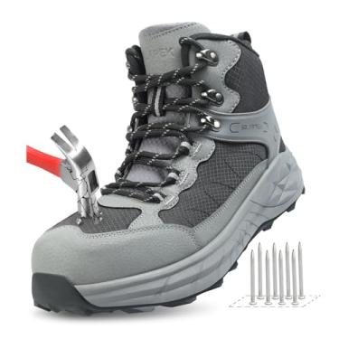 Imagem de Blapek Botas de dedo de aço para homens – Antiderrapante, à prova de perfuração, segurança para trabalho com palmilhas acolchoadas – Conforto o dia todo, perfeito para construção, ao ar livre