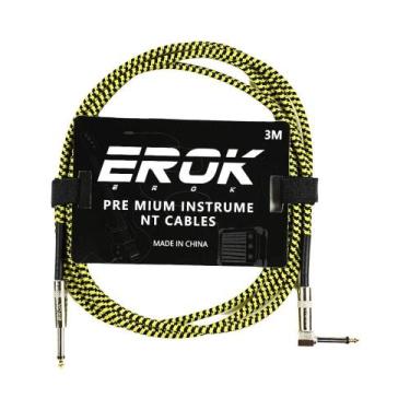 Imagem de Cabo De Guitarra EROK Premium, 1.5m/3m/6m/10m, 1/4 Polegadas, Super Du