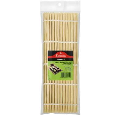 Imagem de Esteira de Bambu Para Enrolar Sushi Sakura Qualidade Premium