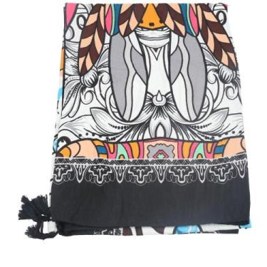 Imagem de Canga de Praia Fina Estampada Leve e Versátil para Verão - BAUARTE, Ci