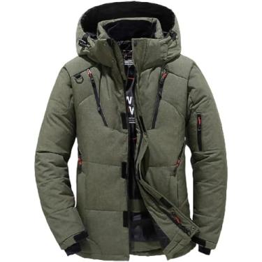 Imagem de Jaqueta De Inverno Para Homens Jaqueta De Esqui Impermeável Parka Jaqueta De Trabalho Ao Ar Livre Com Capuz Removível Para Acampamento De Inverno Viajando E Caminhando, E, XXL