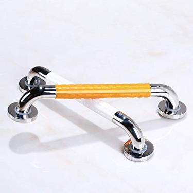 Imagem de Barras de apoio para alça de segurança trilhos de mão barra de apoio para banheiro e chuveiro-15 19 23 27 78,7 cm branco e amarelo alça de aço inoxidável segurança para banheiro Idosos Deficientes Crianças, Corrimão de banheiro (