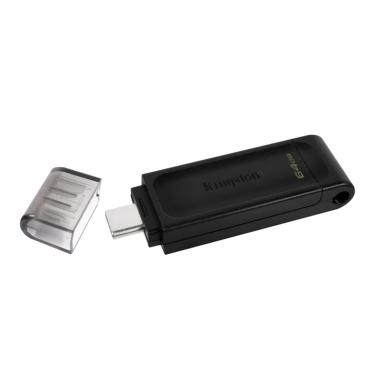 Imagem de Pen Drive Kingston 64GB Padrão USB-C - DT70/64GBI