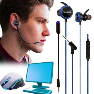 Imagem de Fone de Ouvido Gamer in-ear Com Microfone Flexível Ajustável removível L26 Preto Aula Online EAD compatível com Celular Pc Console Notebook Jogos Online Musica Podcast