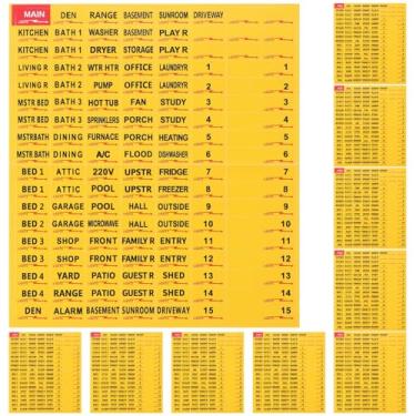Imagem de DOITOOL 10 folhas de etiquetas autoadesivas para disjuntores elétricos para organização aprimorada e fácil identificação da caixa do disjuntor