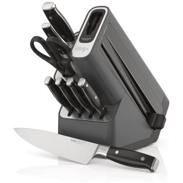 Imagem de Conjunto de Facas com Afiador Embutido e Bloco de Bancada 9 Peças, NINJA K32009, Preto