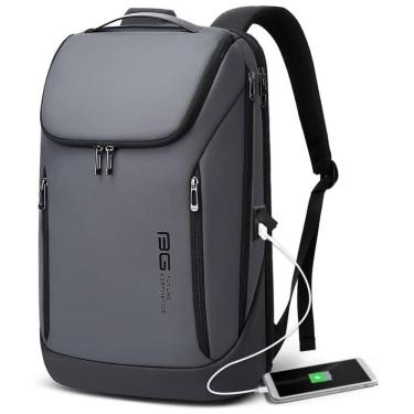 Imagem de Mochila para Laptop com Porta Carregador USB, BANGE, Cinza