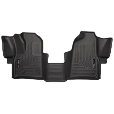 Imagem de Husky Liners Tapetes Dianteiros Weatherbeater, Preto, Ajuste Personalizado para Ford Transit-150/250/350/350HD 2015 - 2021 com Piso de Carpete