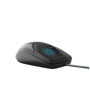 Imagem de Mouse Óptico Sem Fio, 1600 DPI, Design Ergonômico, Cinza e Preto