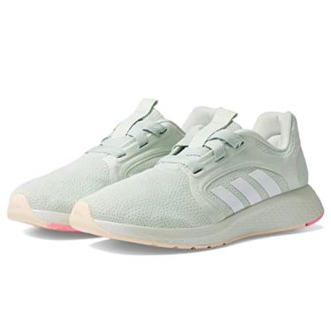 Imagem de adidas Tênis de corrida feminino Edge Lux 5, Linho verde/branco/laranja Bliss, 40