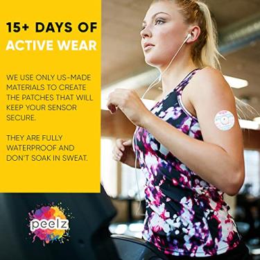 Imagem de Peelz Fita adesiva Libre 3. Compatível com fita de remendo Freestyle projetada para sensor Libre 3. Impermeável e à prova de suor. Fita médica pré-cortada, capa de sensor de monitor de glicose pacote