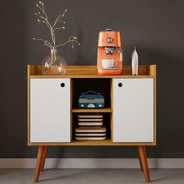 Imagem de Aparador Cairo Freijó Branco Fiorello 80x71x36 Cm - Moderno E Elegante