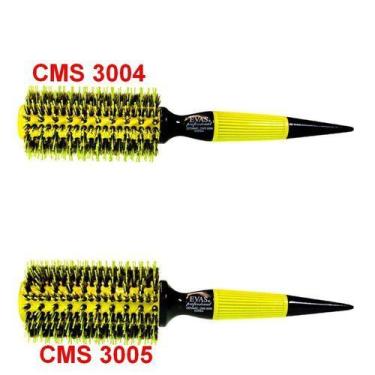Imagem de Kit 2 Escova De Cabelo Profissional Evas Cms 3004 E 3005, Verde