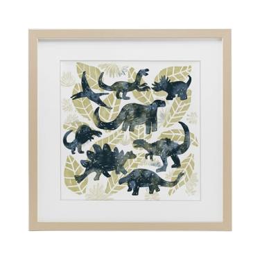 Imagem de Stupell Industries Impressão emoldurada de bétula de vidoeiro Wild Dinos pré-históricos, design de Connie Summers, 33 x 33