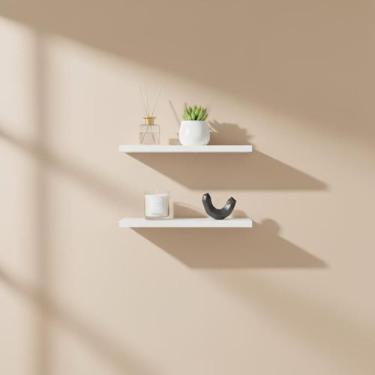 Imagem de Kit 2 Prateleiras MDF 30cm Nichos Sala Quarto Cozinha Banheiro - Bali 