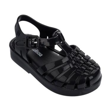 Imagem de Sandália Infantil Mini Melissa Baby Possession Feminino, Preto, 25